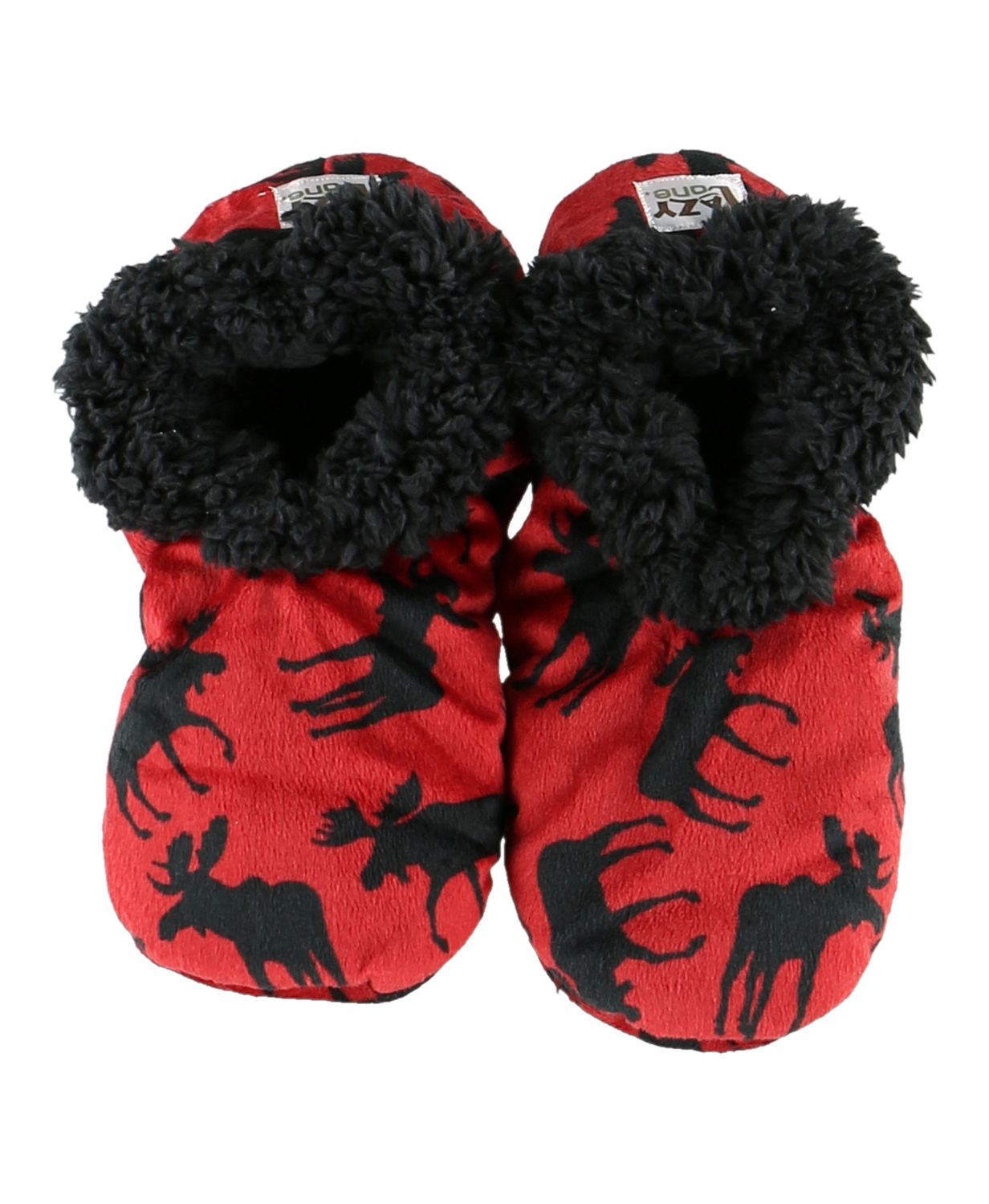 Lazy One Classic Moose Red Fuzzy Feet, Size: S/M