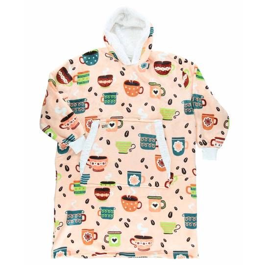 Lazy One Adult Blanket Hoodie, Description: Coffee Club (Fall '26)