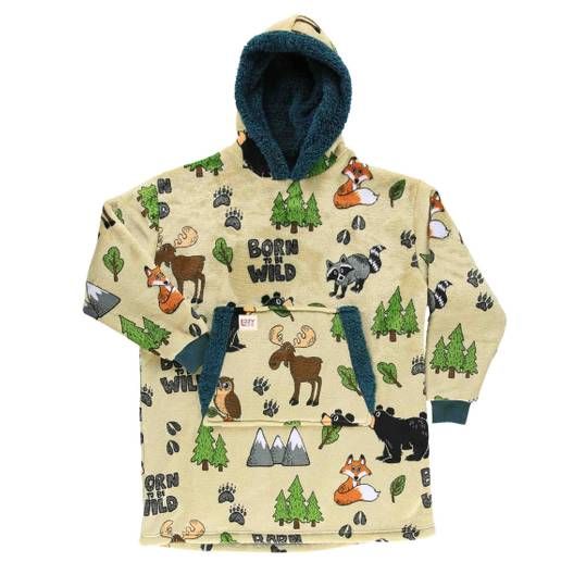 Lazy One Kid's Blanket Hoodie, Description: Born To Be Wild