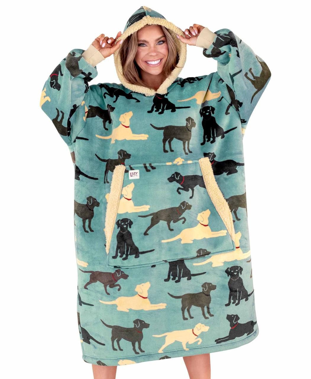 Lazy One Adult Blanket Hoodie, Description: Labs