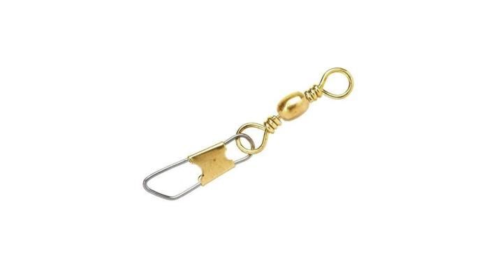 Eagle Claw - Barrel Swivels with Saftey Snap, Colour: BRASS, Size: #5, PIECES: 5CT