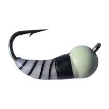 Kenders -  Tungsten Akua Jig Skud, Colour: WHITE/BLACK, Size: 3.8MM