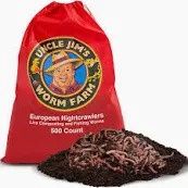 LARGE RED WORMS 30 CNT
