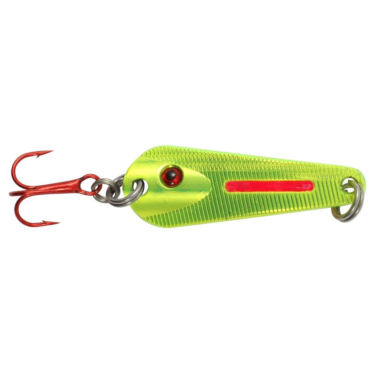 Northland Fishing Tackle - Glo-Shot Spoon - 1/4 oz., Colour: METALLIC CHARTREUSE