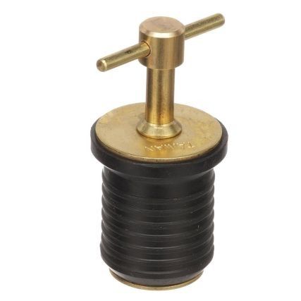 Attwood - Brass T-Handle Drain Plug - 1 in. Diameter