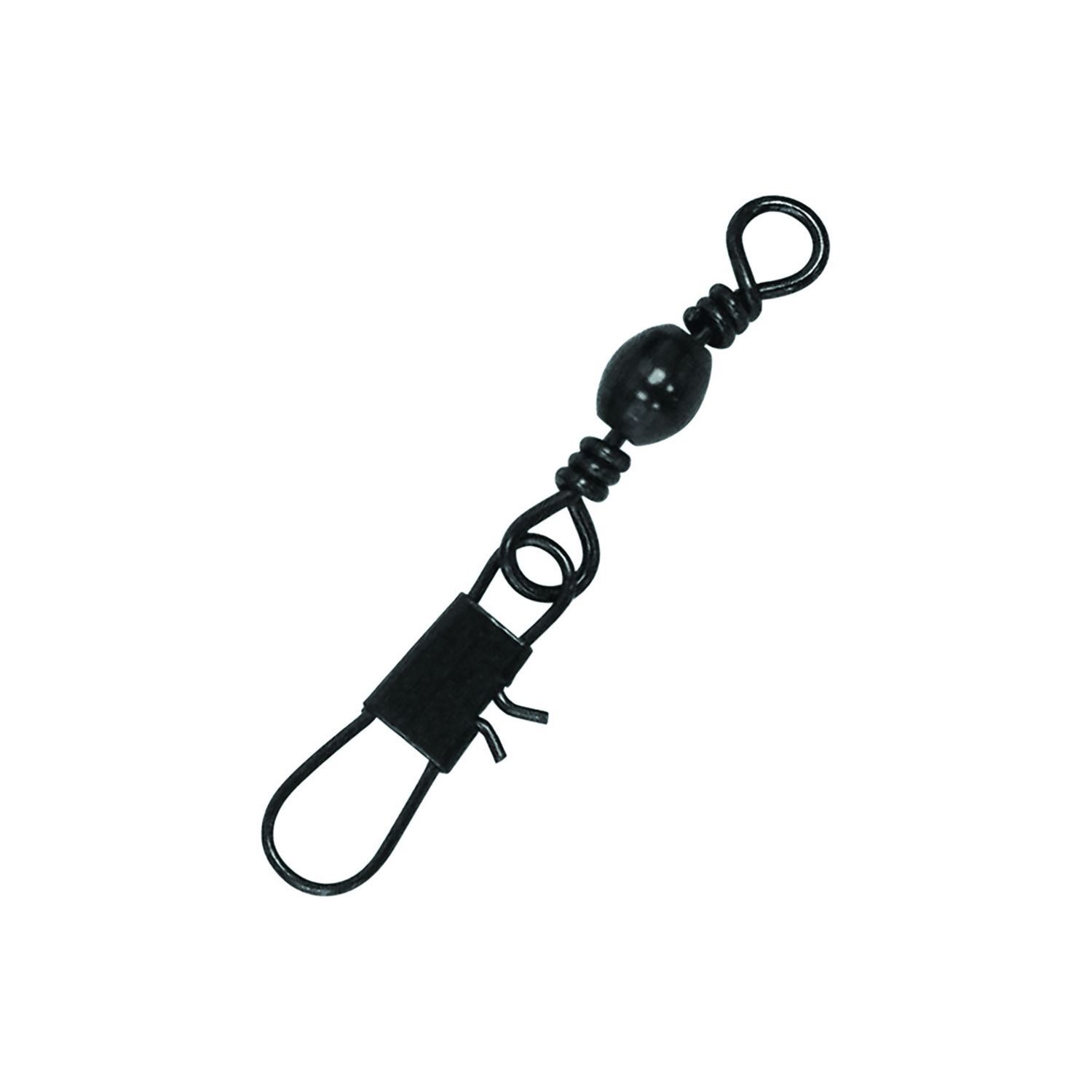 Eagle Claw - Barrel Swivel with Interlock Snap, Colour: BLACK, Size: 7