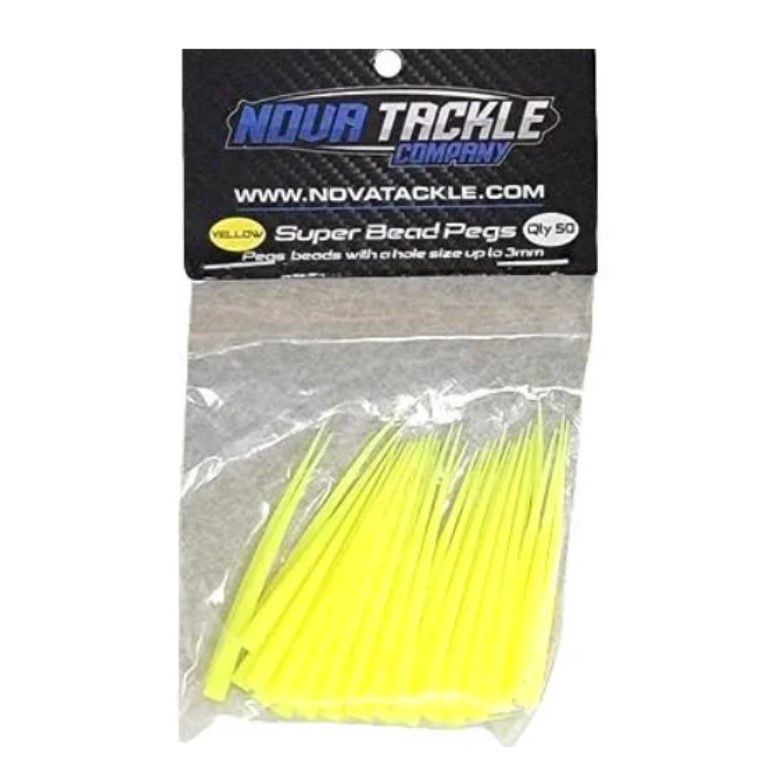 Nova Tackle - Super Bead Pegs, Colour: YELLOW