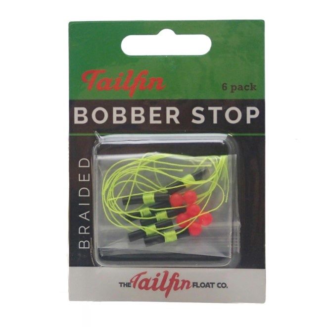 Tailfin - Braided Bobber Stops - Neon Green