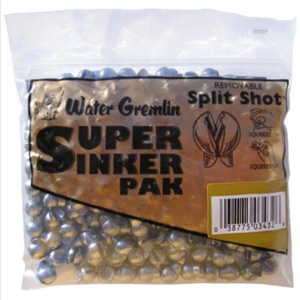 Water Gremlin Co. -  Removable Split Shot Super Sinker Pak, Size: 4