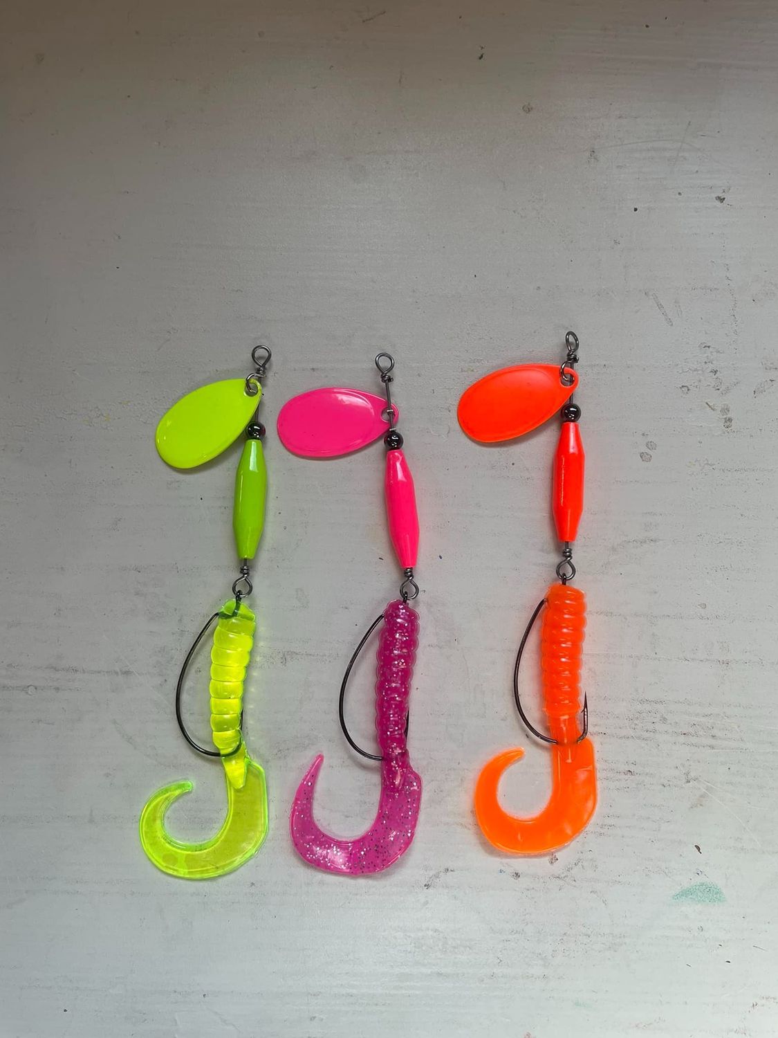 Hudd&#39;s Fishing Lures - Trout/Salmon Spinner with Plastic 3/8oz
