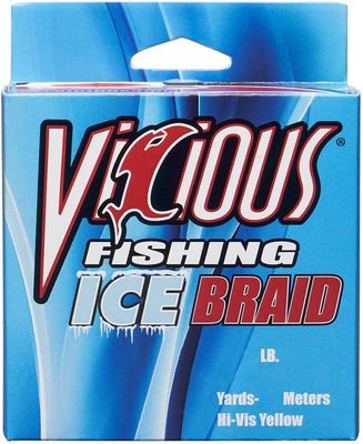 Vicious Fishing - Vicious Ice Hi-Vis Yellow Braid Line - 100 yd.
