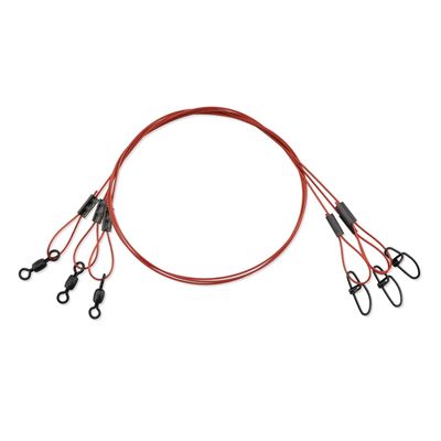 AFW - Bleeding Leaders - 3 Pack Blood-Red Nylon Coated Stainless Steel Leader