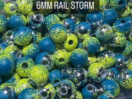 Bloop Bead Co. - Hard Beads - 6MM, Colour: RAIL STORM