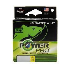 Power Pro - Braided Spectra Line - Hi-Vis Yellow, POUND TEST: 50 LB.