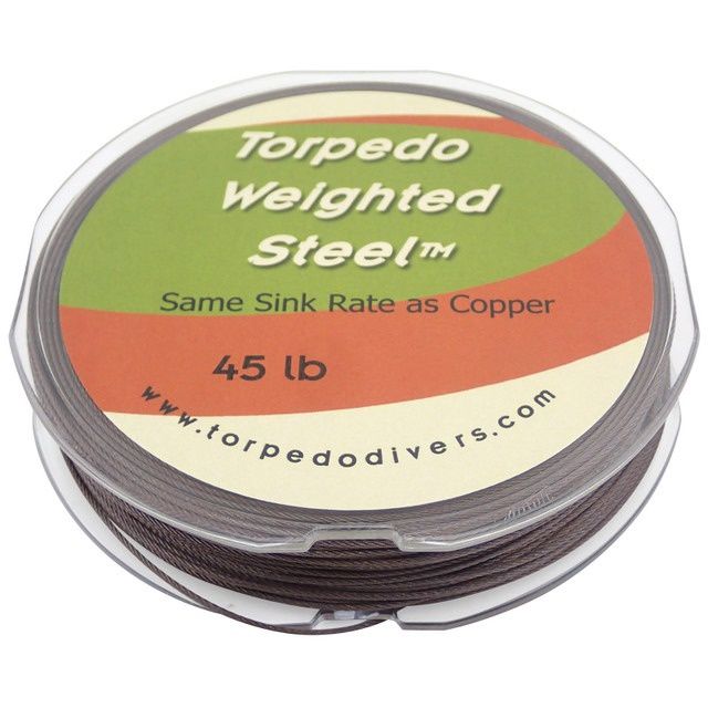 Torpedo - Weighted Steel Trolling Wire Line - 45 lb., Size: 400 ft.