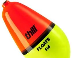 Thill - America&#39;s Favorite Slip Float - Oval -  Red/Yellow/White