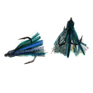 Salmon Candy - 2 Pack Peanut Fly - 2 in., Colour: GLOW LEPRECHAUN