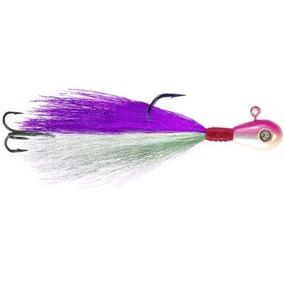 Kalin's - Google Eye Hair Jig - 1/4  oz., Colour: PURPLE-WHITE