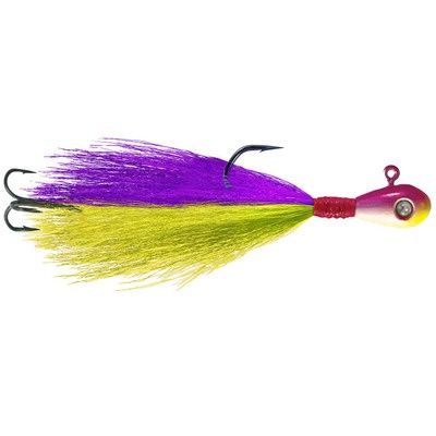 Kalin's - Google Eye Hair Jig - 3/8 oz., Colour: PURPLE/CHARTREUSE