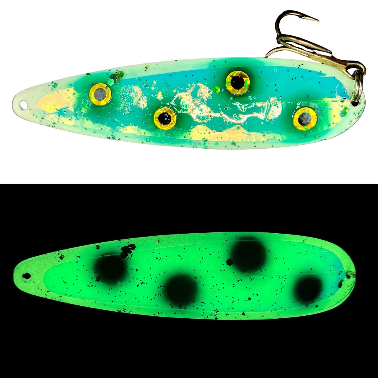 Beaver's Lures - Trolling Spoon - Standard - 3 3/4 in., Colour: ALIEN BREATH