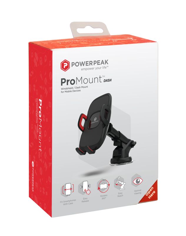 PowerPeak ProMount Car Dash For Windshield / Dash Mount &amp; Vent Mount