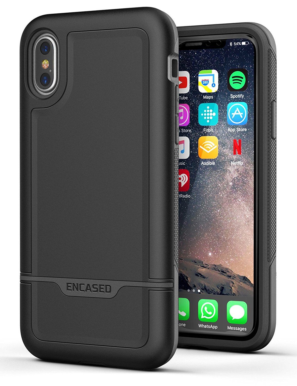 Encased Rebel Case for iPhone X / XS - Black