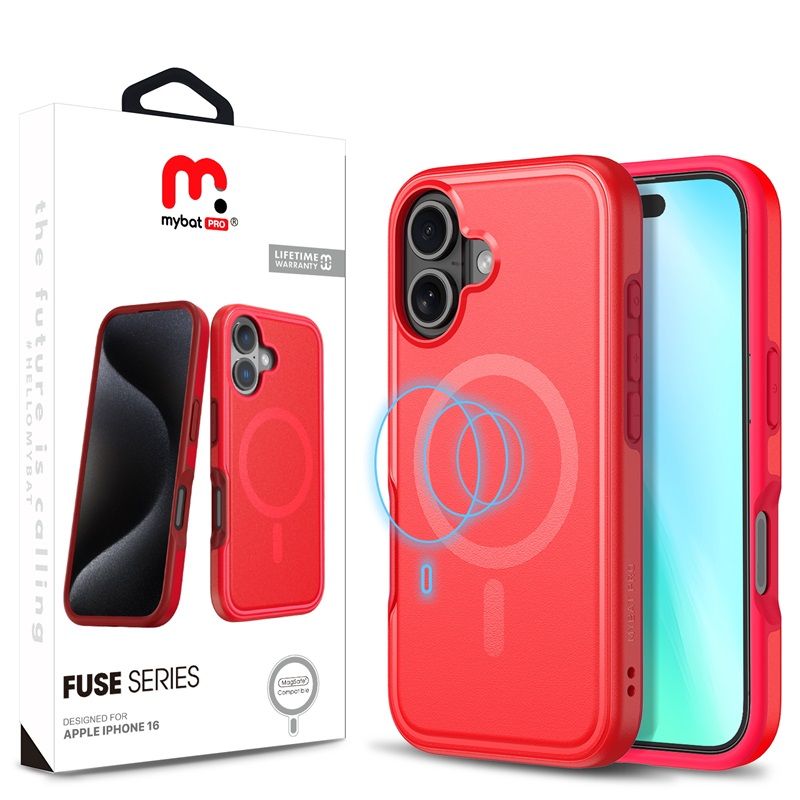 MyBat Pro Fuse MagSafe Case for iPhone 16 - Red