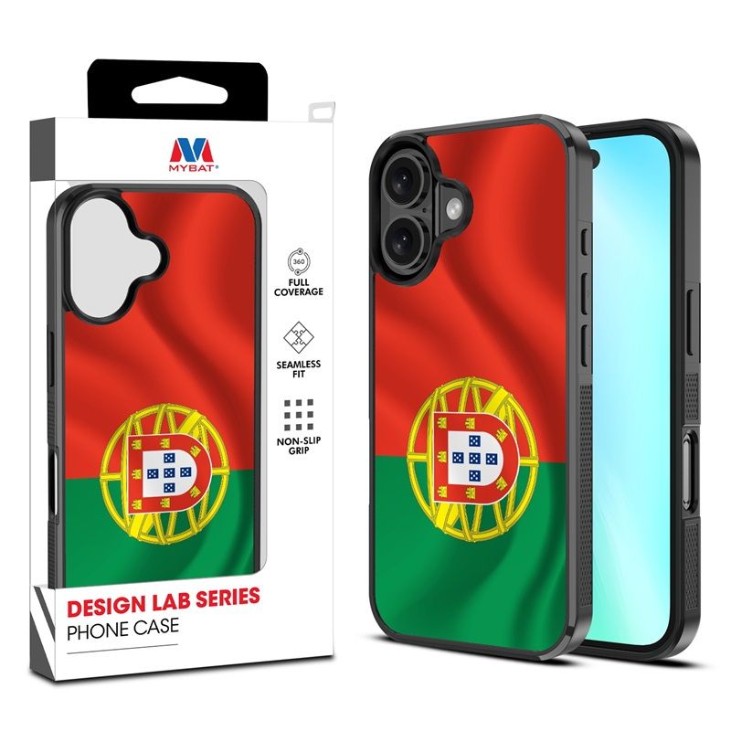 MyBat Design Lab Series Case for Apple iPhone 16 – Portugal Flag
