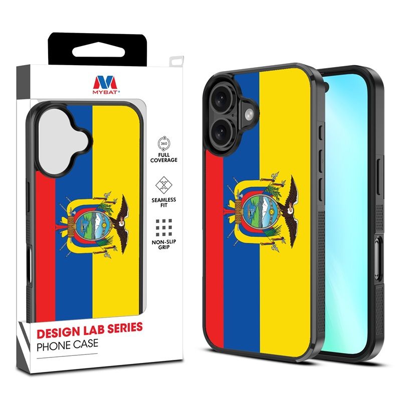 MyBat Design Lab Series Case for Apple iPhone 16 – Ecuadorean Flag