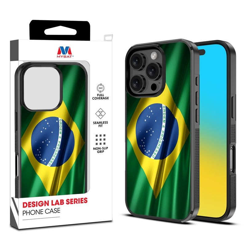 MyBat Design Lab Series Case for Apple iPhone 16 Pro Max – Brazilian Flag