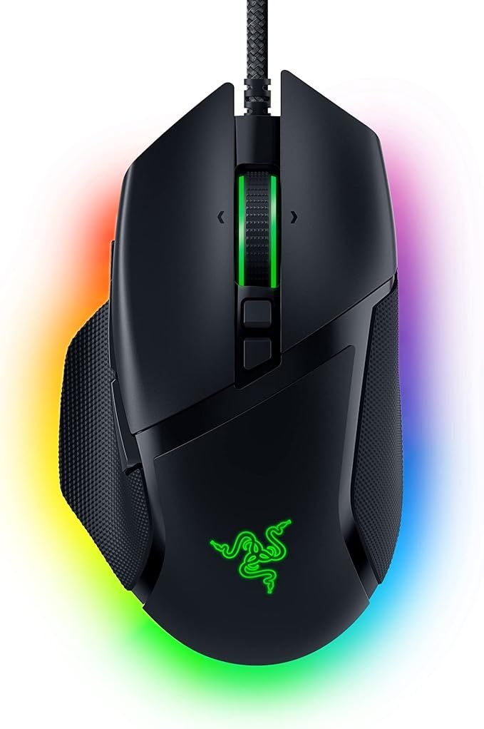Razer Basilisk V3 Gaming Mouse - Chroma RGB Lighting - 26K DPI Optical Sensor - Classic Black