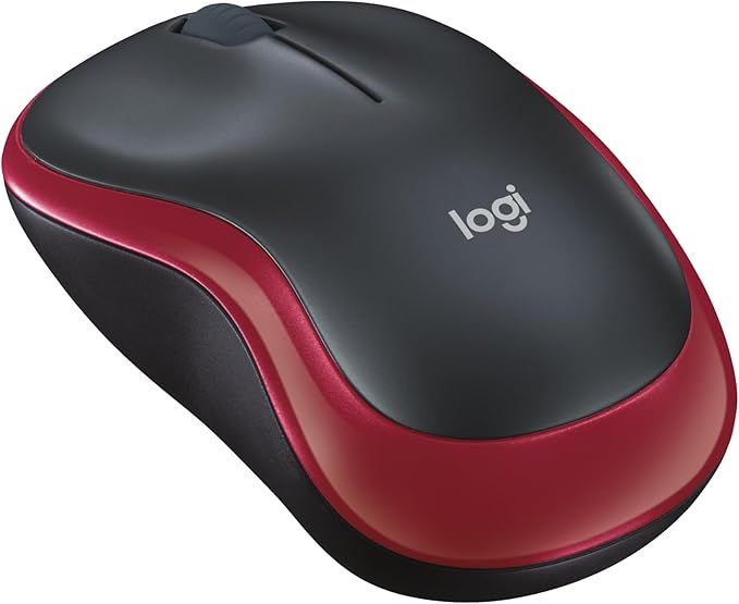 Logitech M185 Wireless Mouse Compatible with PC, Mac, Laptop - Red