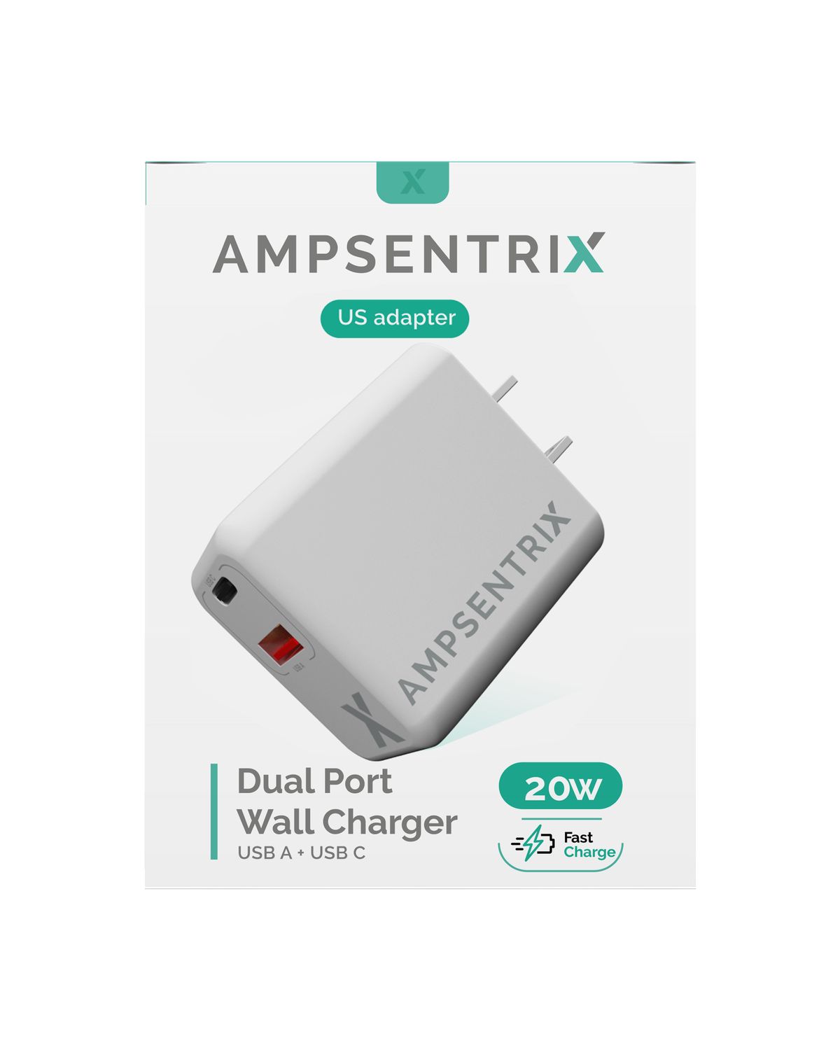 AmpSentrix 20W USB-C Power Adapter