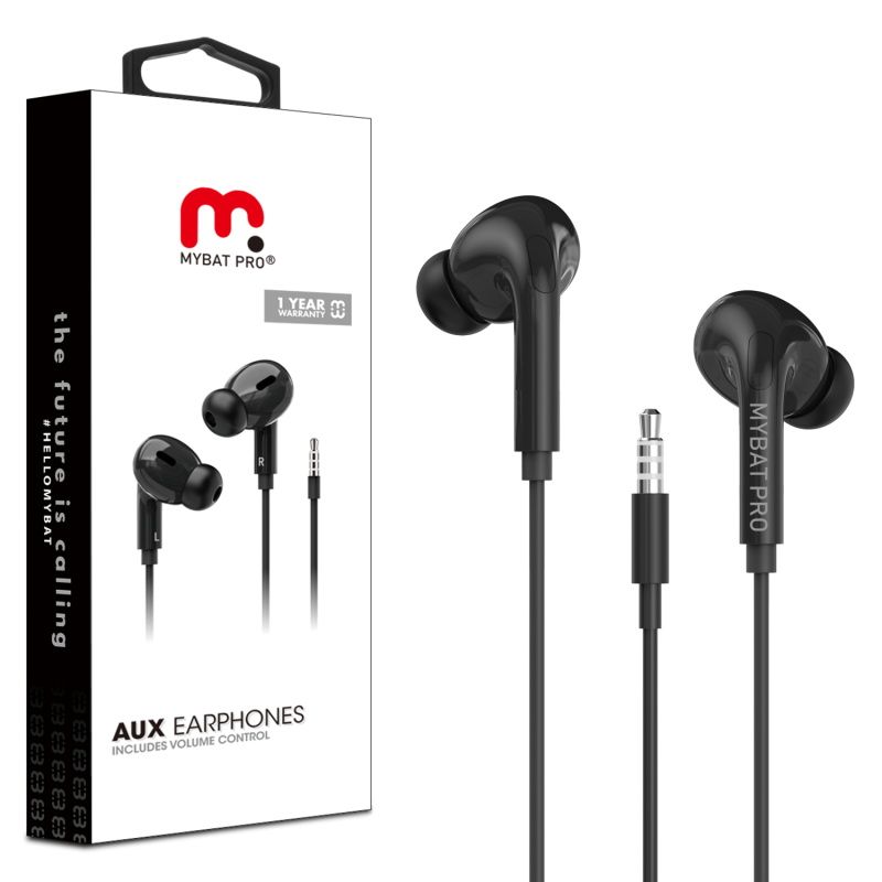 MyBat Pro Wired Stereo Handsfree w/ 3.5mm Mic - Black