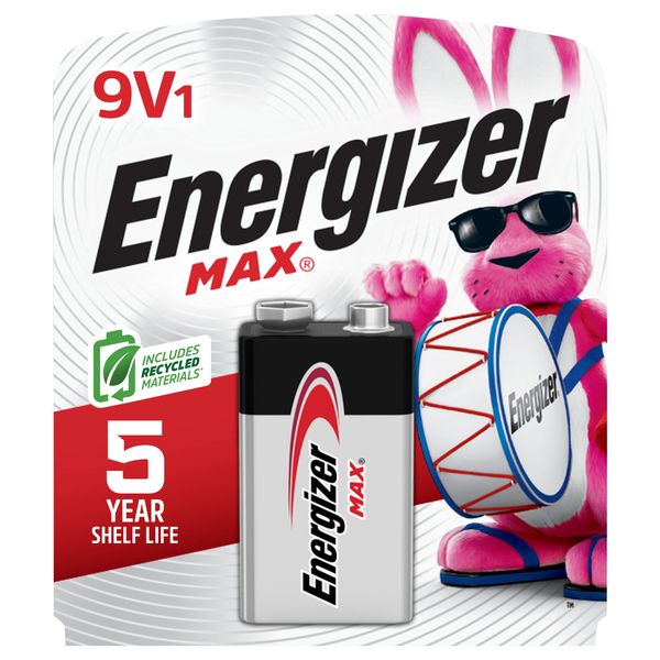 Energizer 9V Alkaline Batteries - 1 Pack