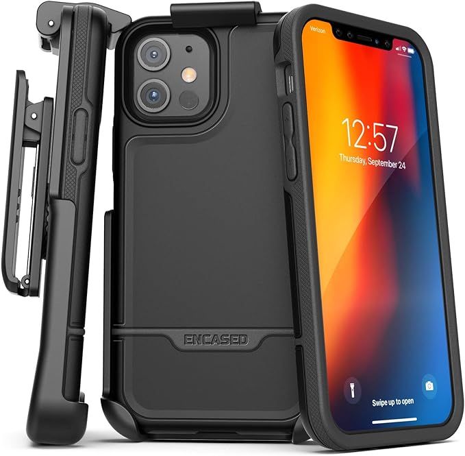 Encased Rebel w/ Clip iPhone 12 Mini - Black