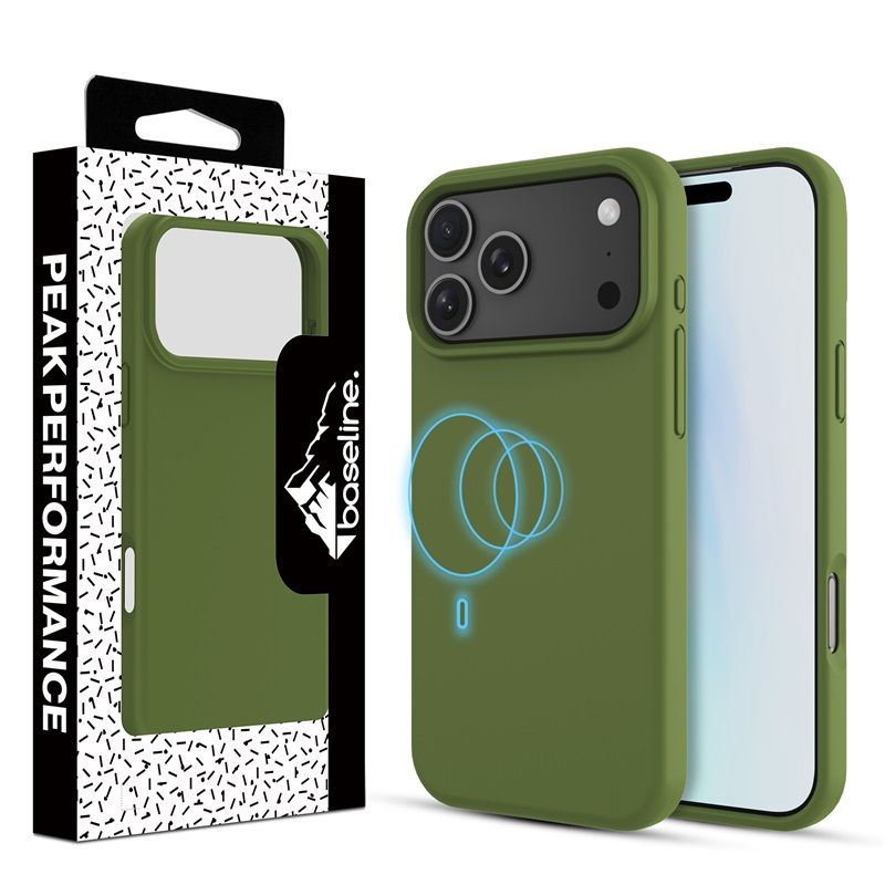 Baseline Essence Series Silicone MagSafe Case for Apple iPhone 17 Pro - Pine Green