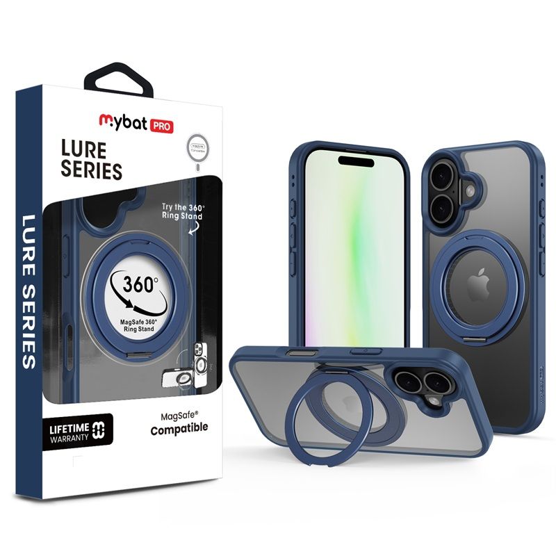 MyBat Pro Lure Series 360° Ring Stand MagSafe Case for Apple iPhone 17 - Blue