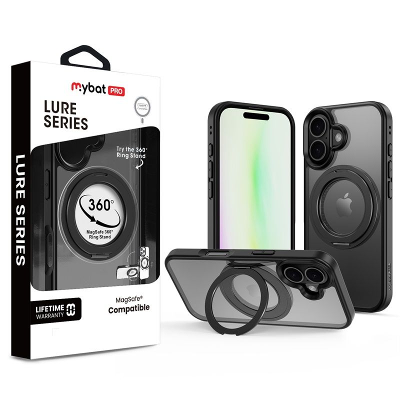 MyBat Pro Lure Series 360° Ring Stand MagSafe Case for Apple iPhone 17 - Black