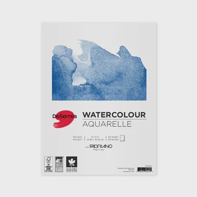 Bloc aquarelle portrait 7 par 10 pouces