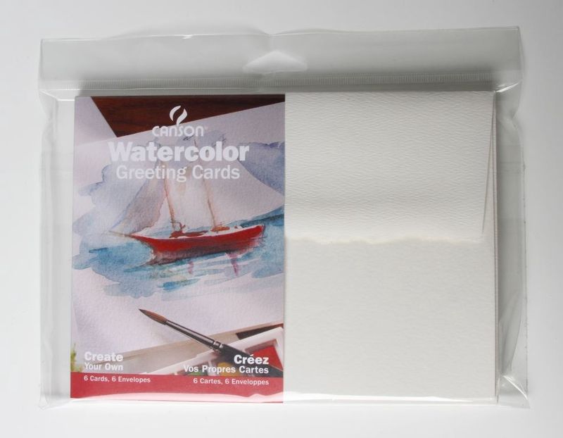 Cartes et enveloppes papier aquarelle 140lb blanc (6)