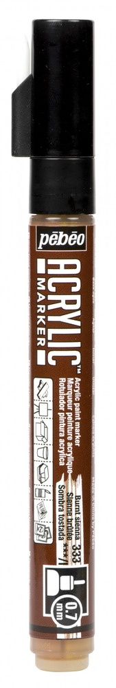 pebeo feutre acrylique burnt sienna 0.7
