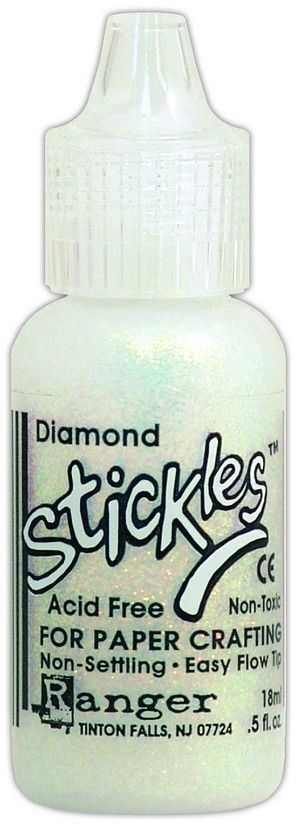 Sticles glitter glue blanc