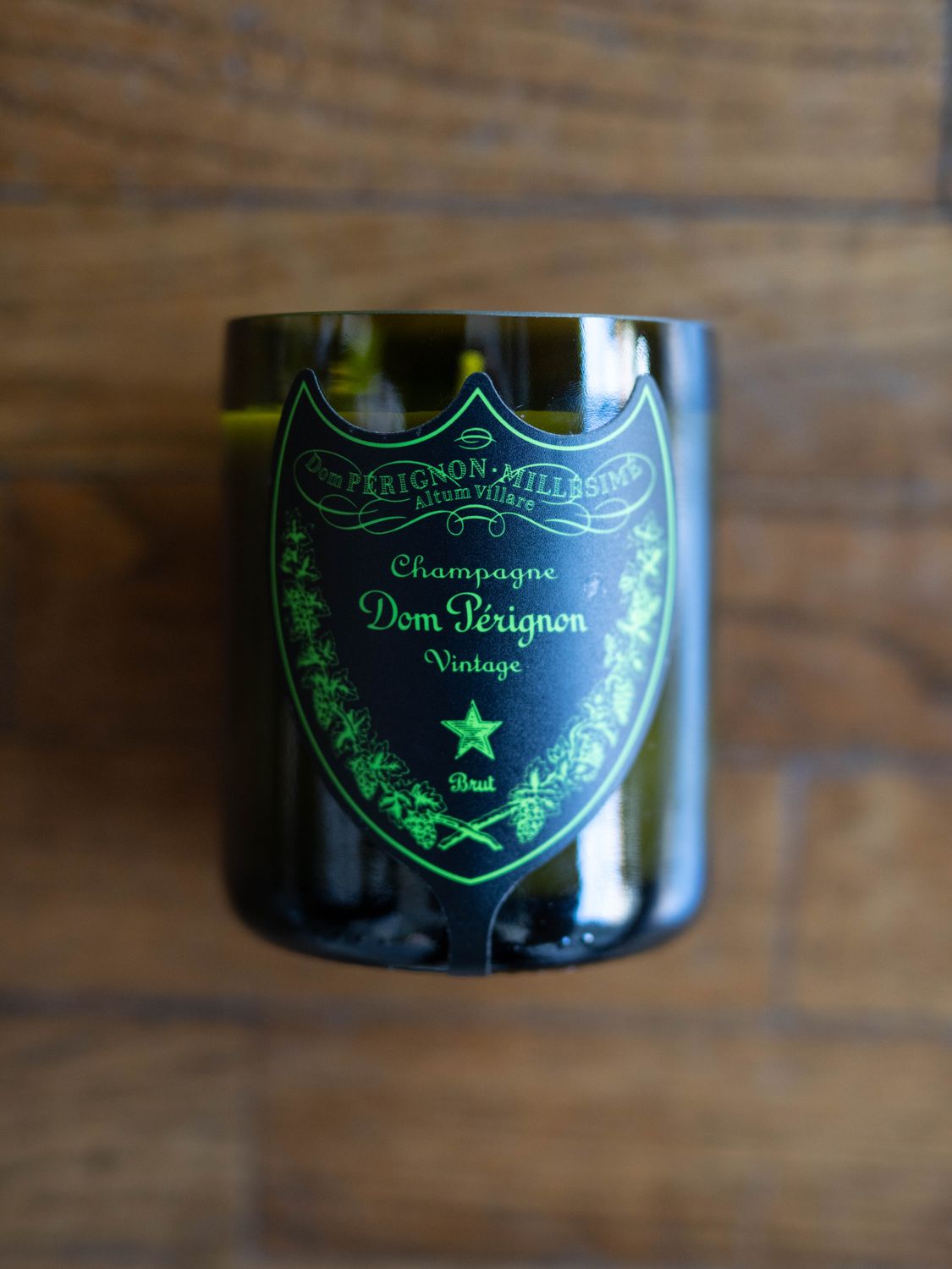 Recycled Dom Perignon  Candle