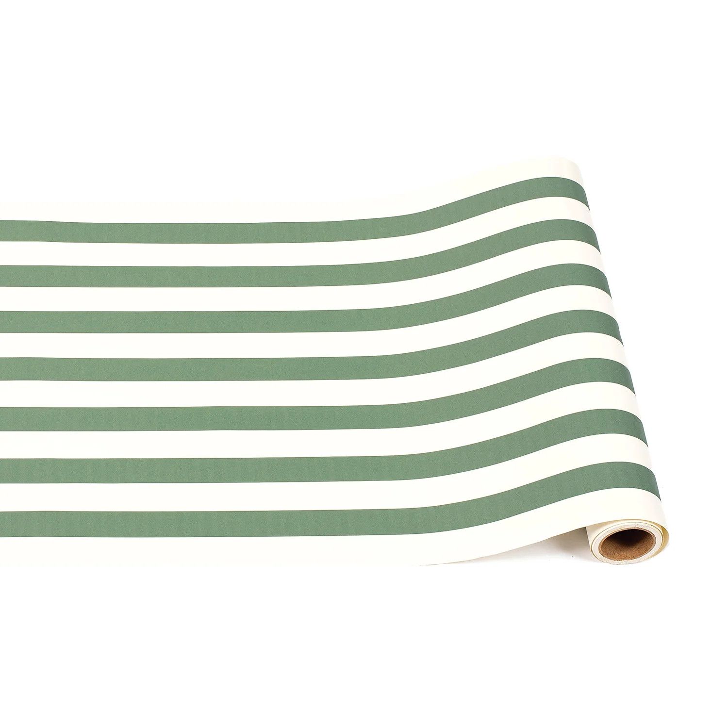 Green Stripe Paper Table Runner