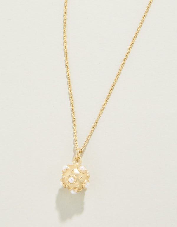 Vintage Ball Necklace 18&quot; Pearl