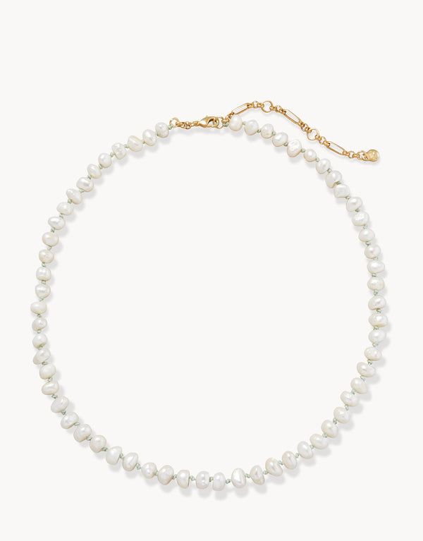 Pearl Rope Necklace 17&quot; Pearl/Sea Foam