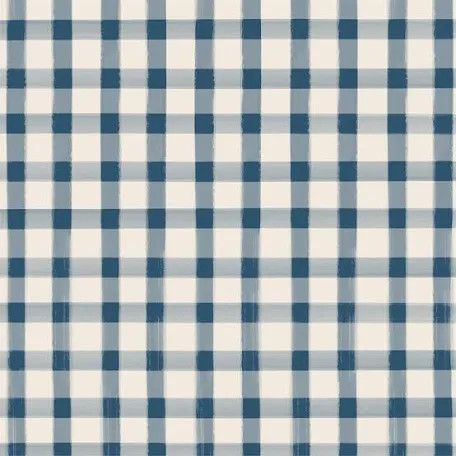 Navy Painted Check Napkin