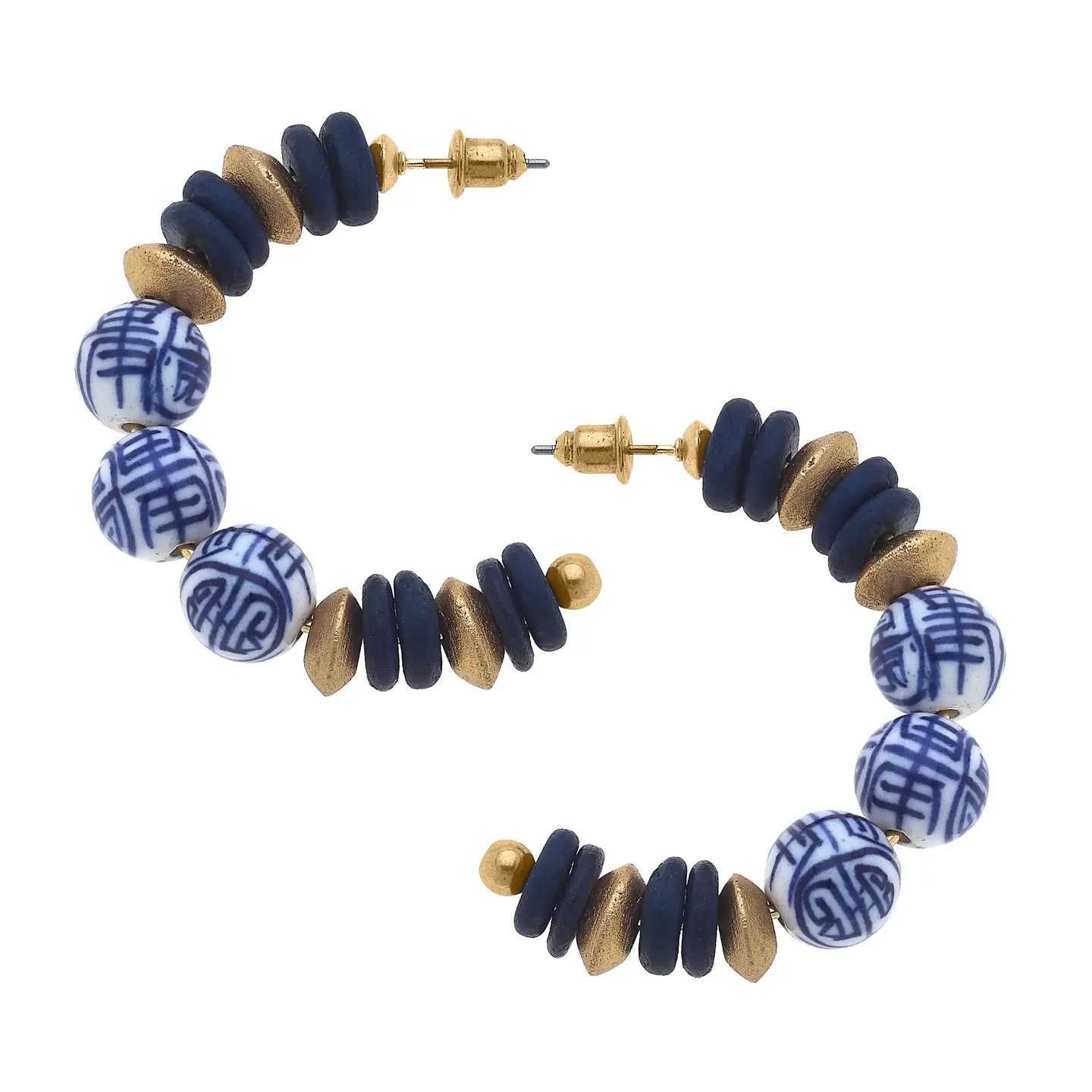 Chinoserie Hoop Earring
