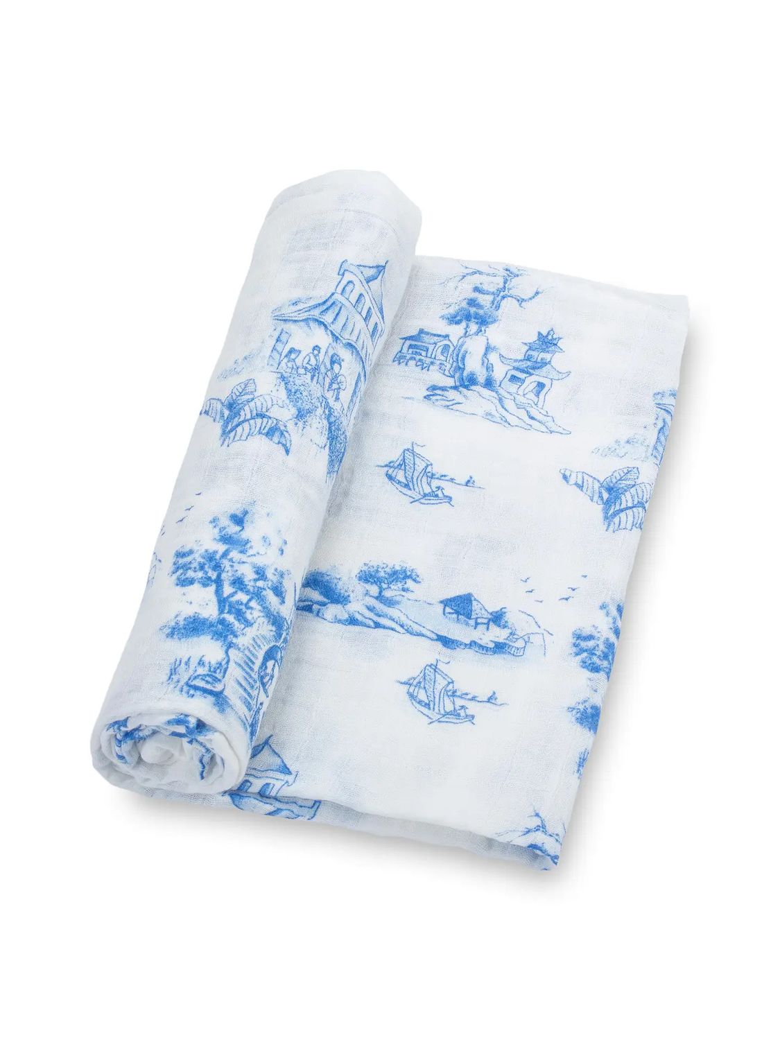 Chinoiserie Baby Swaddle Blanket